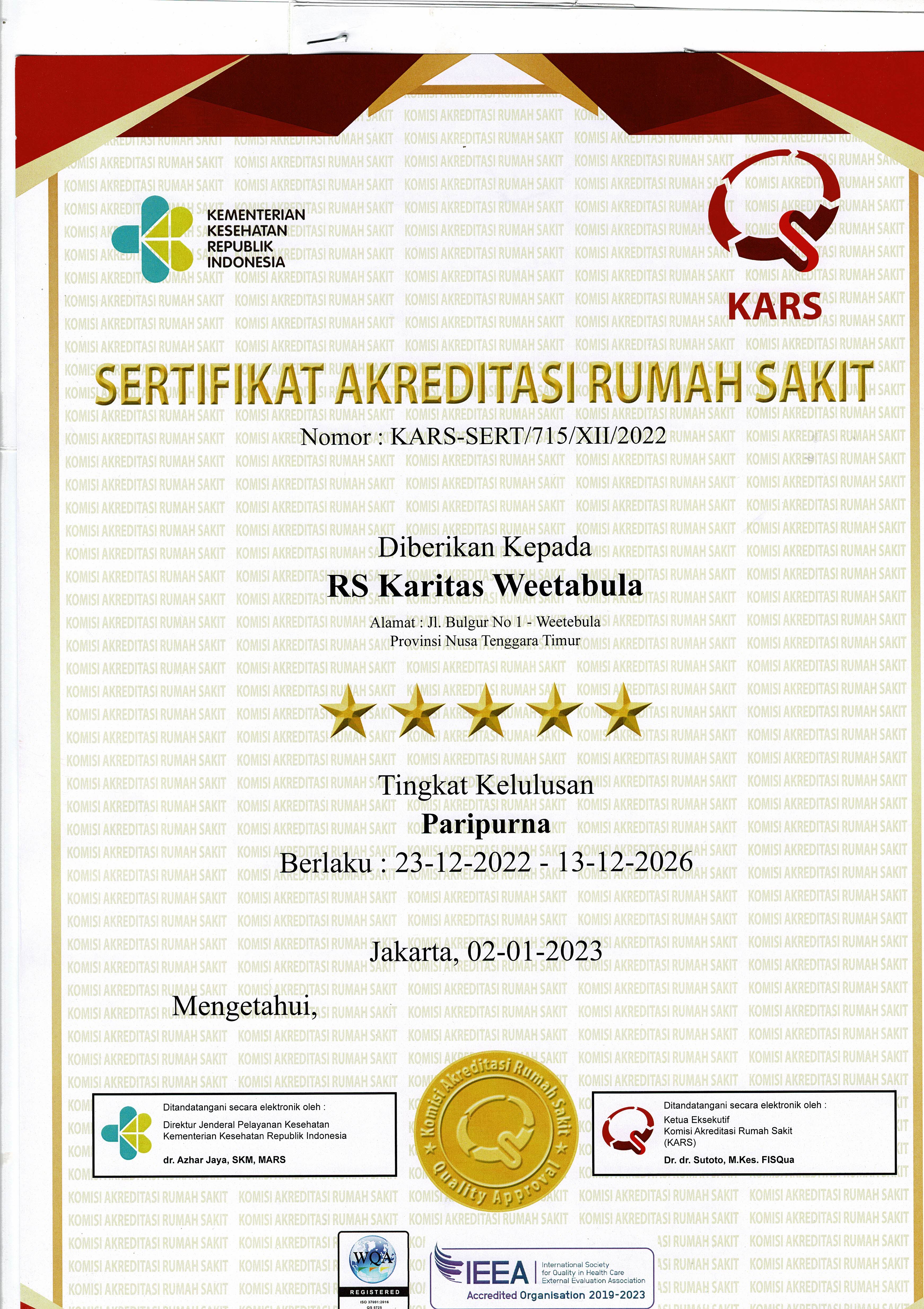 Terakreditasi Paripurna